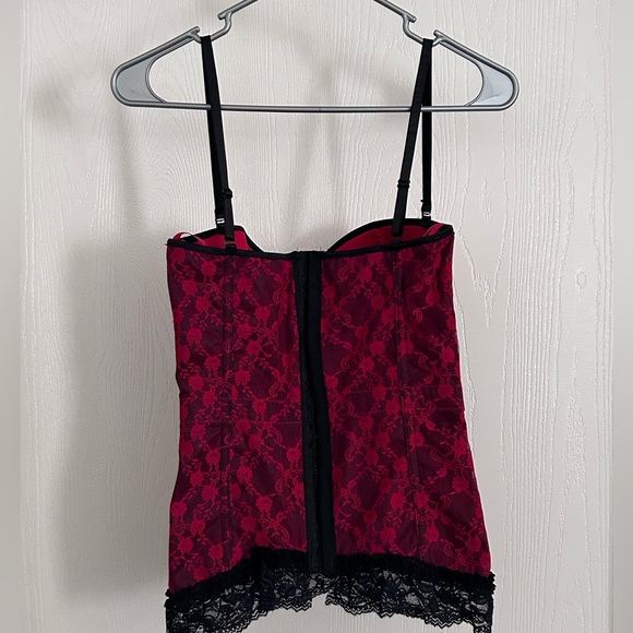 Just Sexy Lingerie | Red and Black Lace Bustier | Size Large - Picture 6 of 6